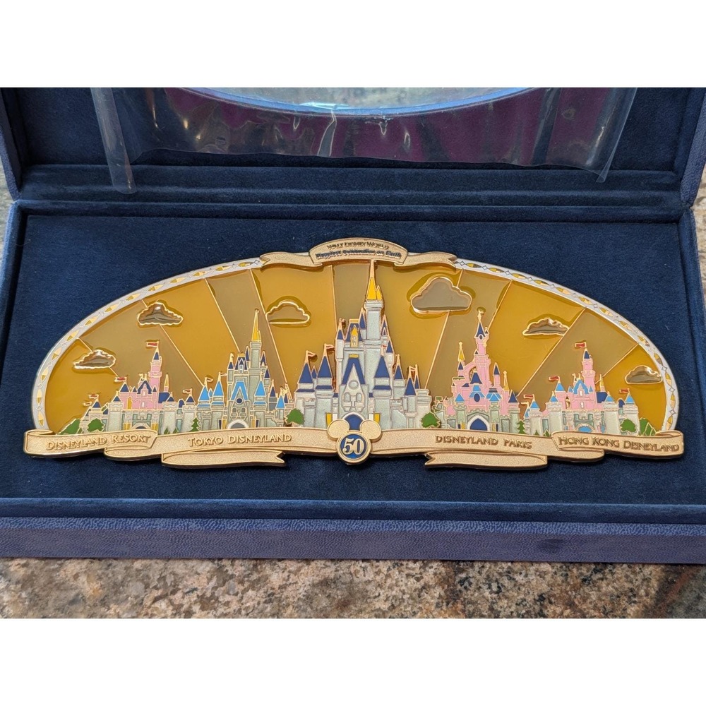 Disney WDW Happiest Celebration on Earth Theme Park Castles LE 1500 Jumbo Pin
